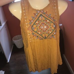 Yellow high neck tank